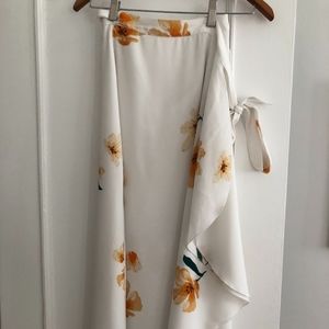 Aritzia Floral Wrap Skirt